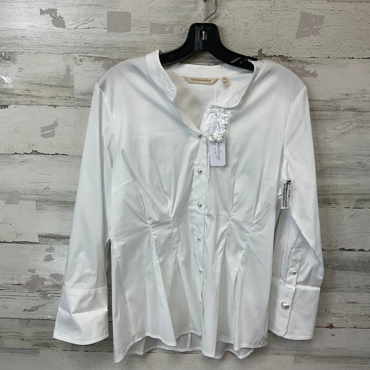 Blouse Long Sleeve By Soft Surroundings In White, Size: SP