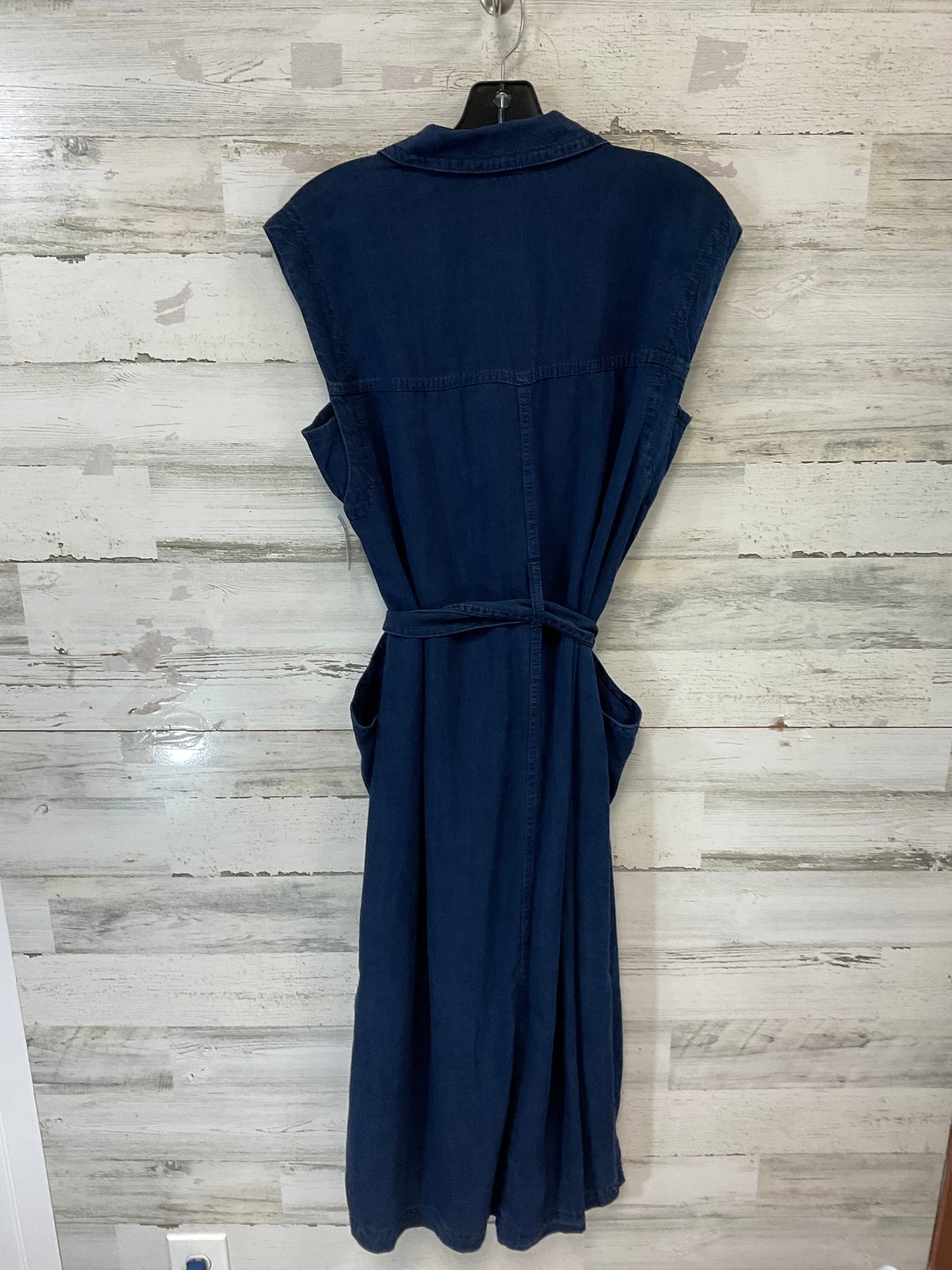 Dress Casual Midi By Banana Republic In Blue Denim, Size: M