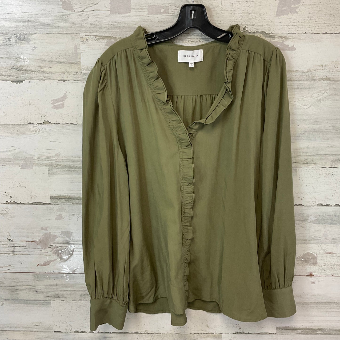 Blouse Long Sleeve By Dear John In Green, Size: Xl