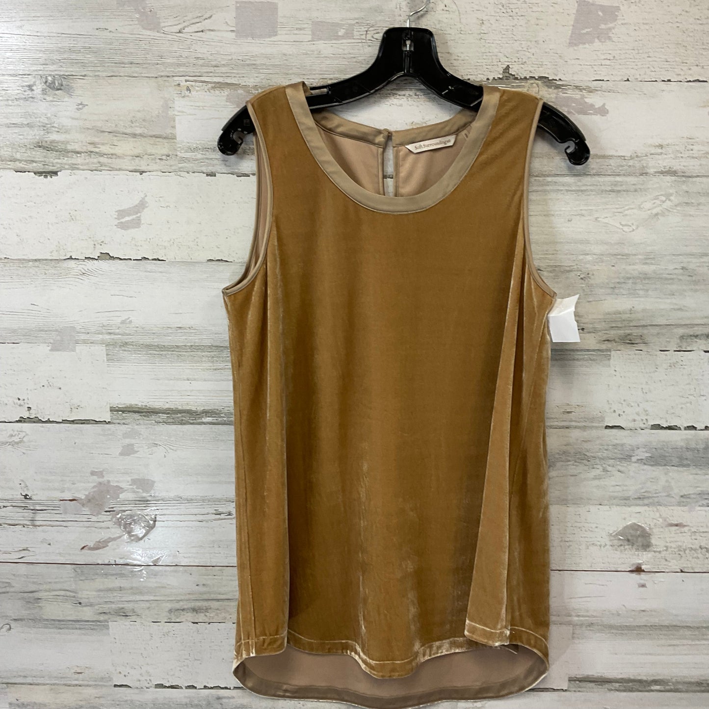 Top Sleeveless By Soft Surroundings In Gold, Size: S