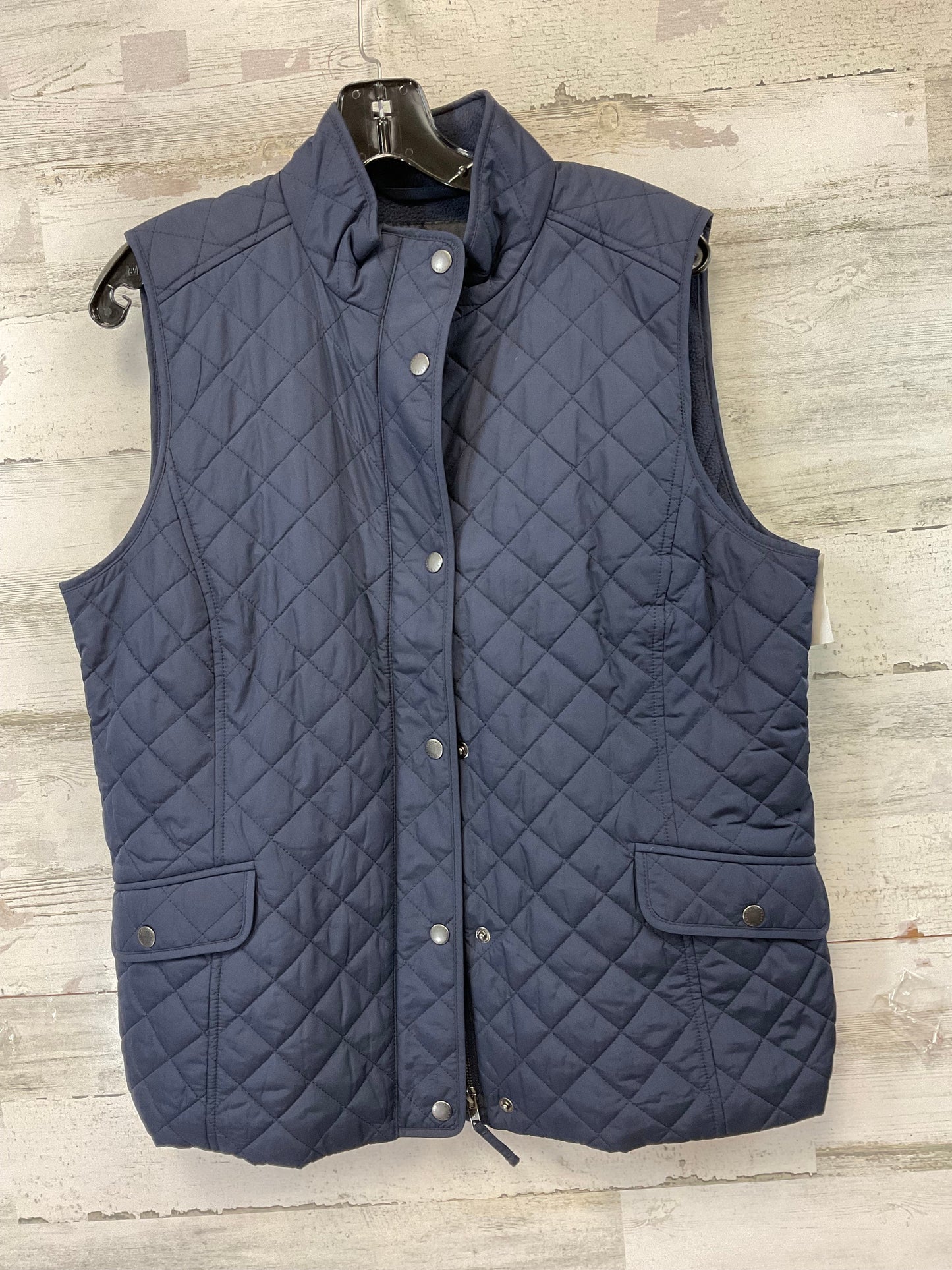 Vest Puffer & Quilted By Talbots In Blue, Size: L