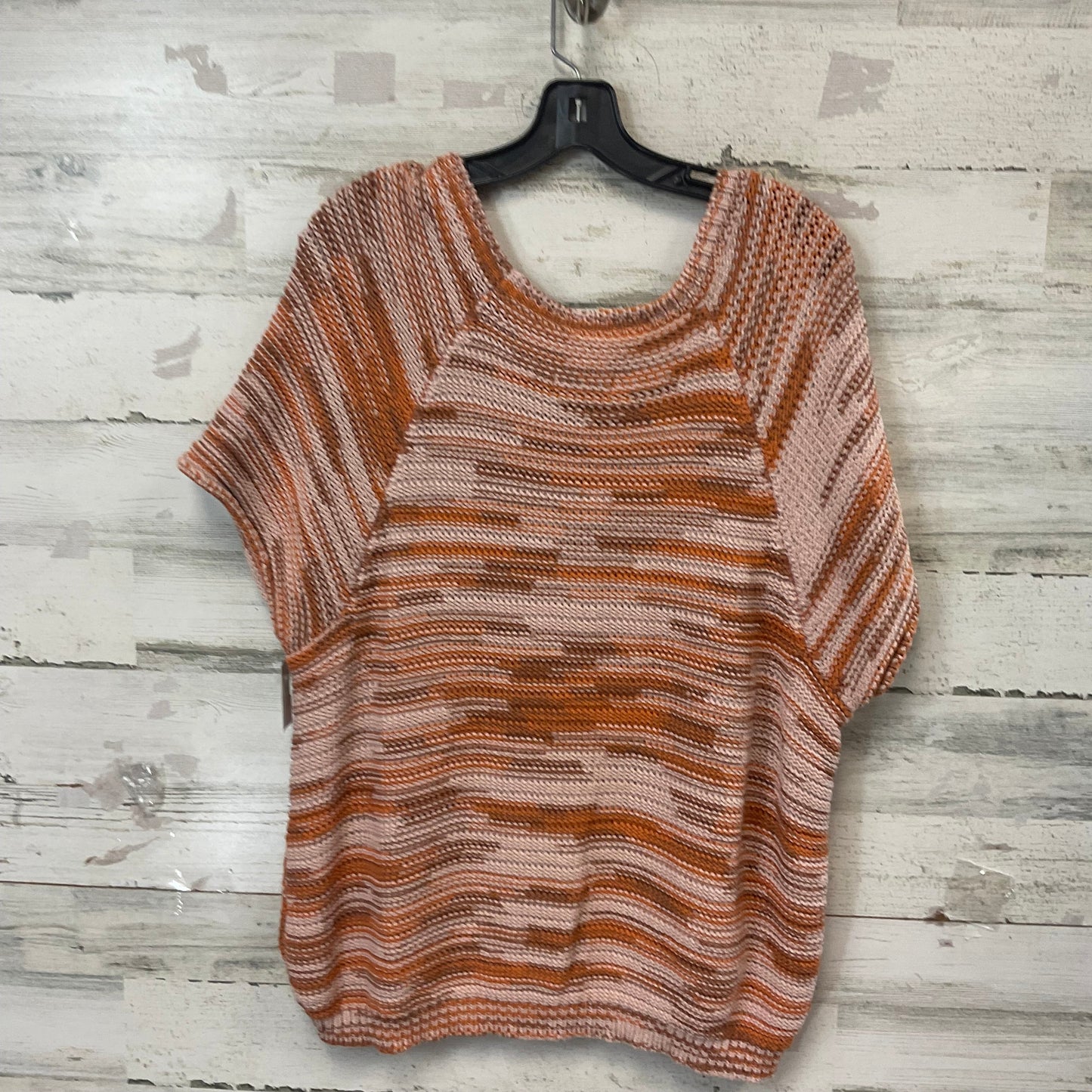 Sweater Short Sleeve By Maeve In Brown, Size: 2x