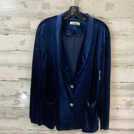 Blazer By AGNES ORINDA In Blue, Size: 2x