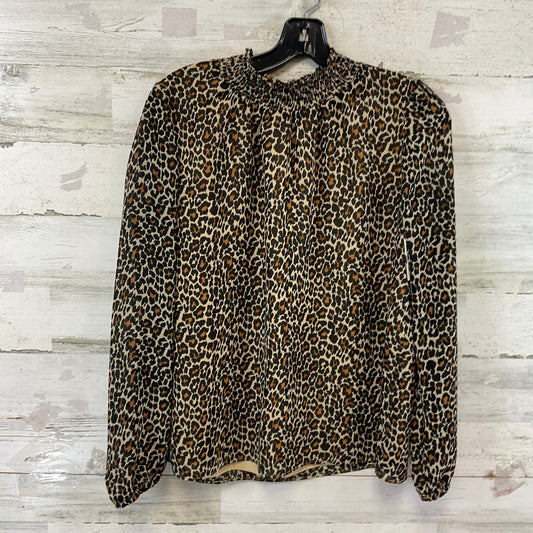 Top Long Sleeve By J. Crew In Animal Print, Size: L