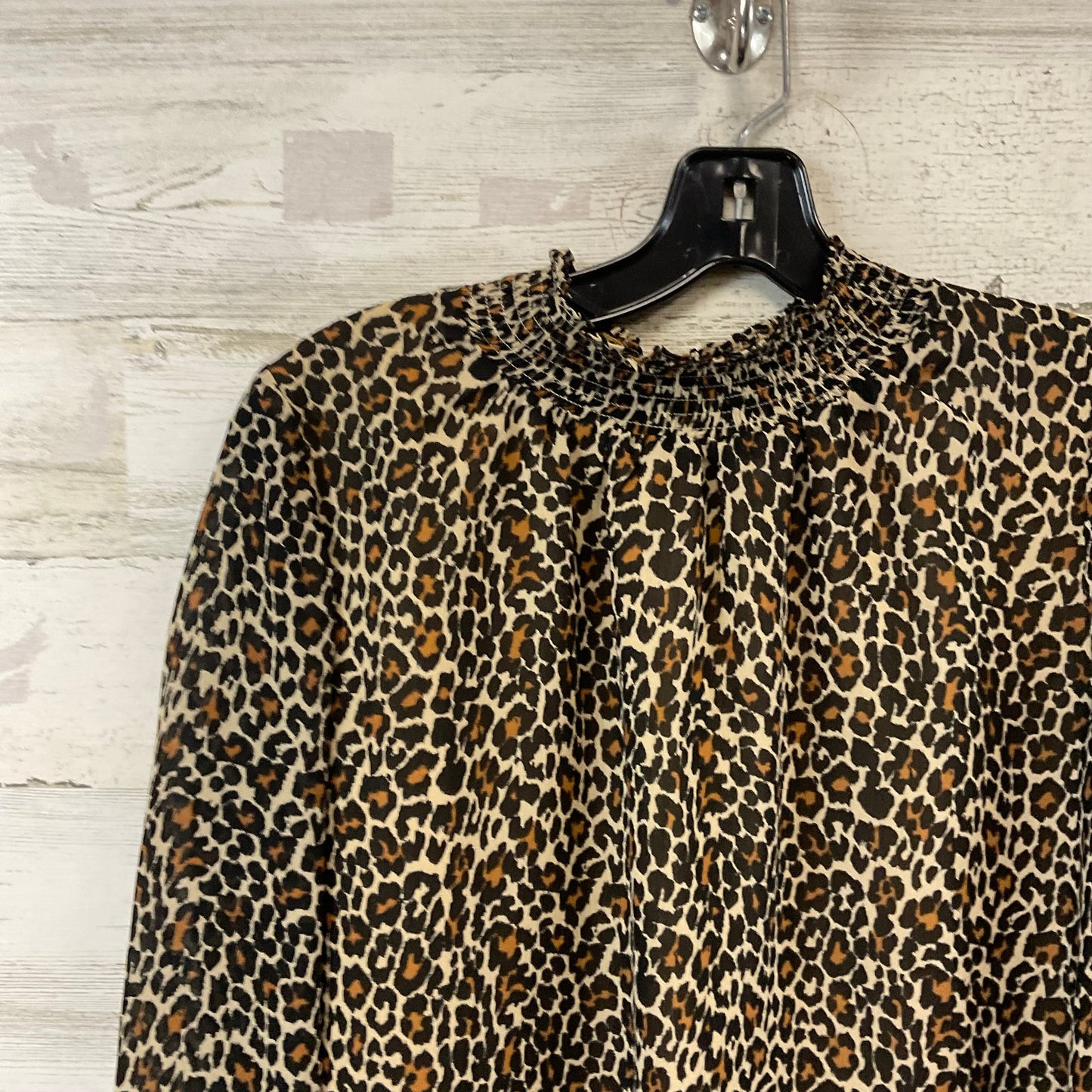 Top Long Sleeve By J. Crew In Animal Print, Size: L