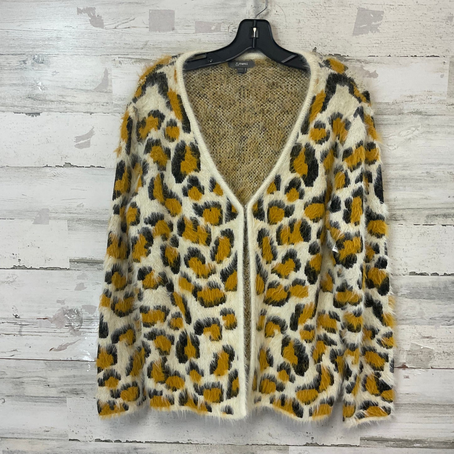 Sweater Cardigan By & Merci In Animal Print, Size: M