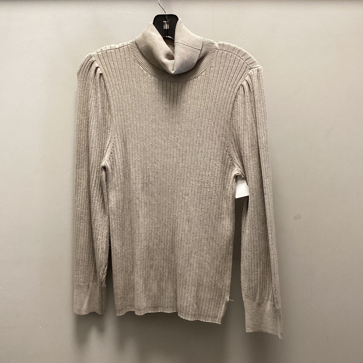 Top Long Sleeve By Ann Taylor In Beige, Size: L