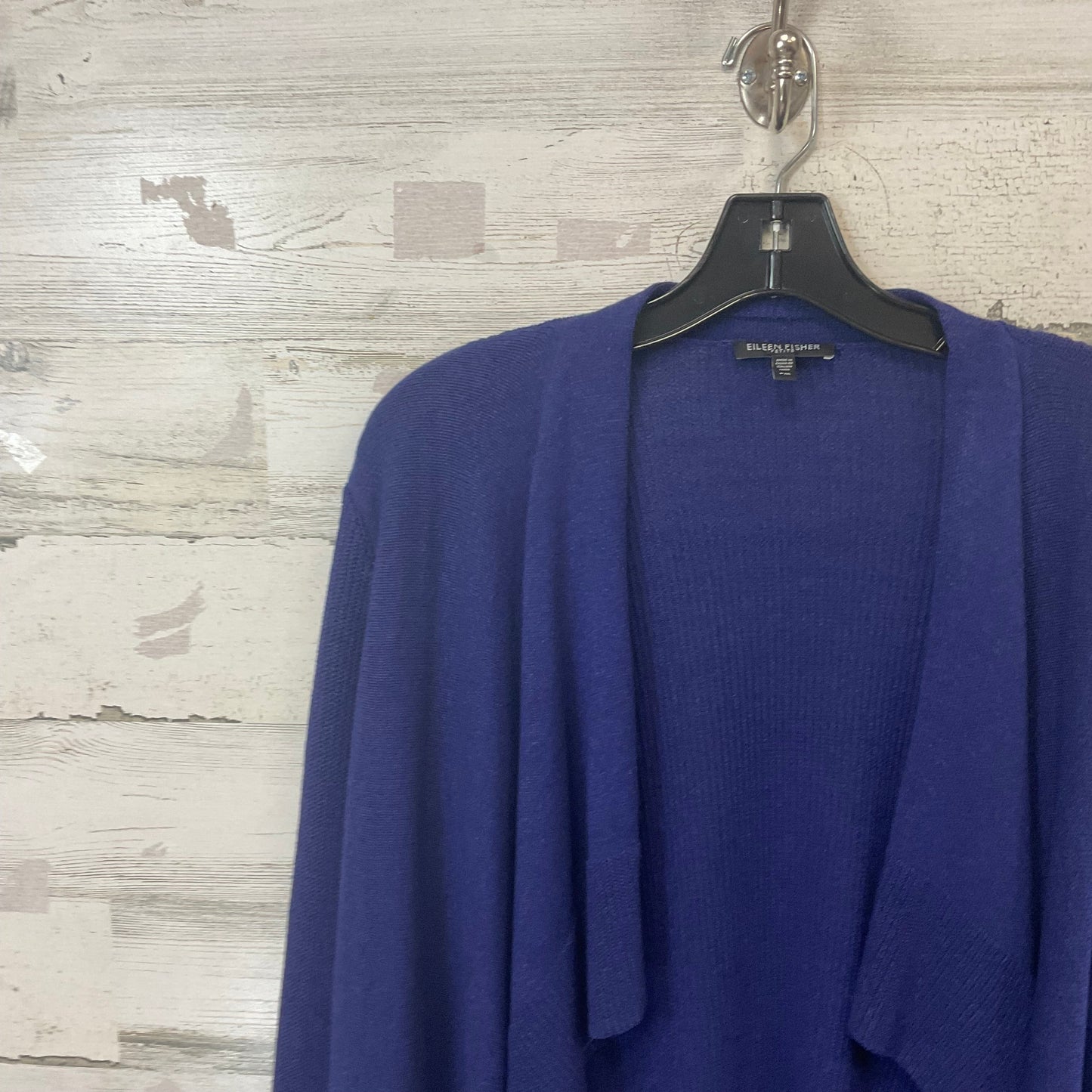 Sweater Cardigan By Eileen Fisher In Blue, Size: Mp