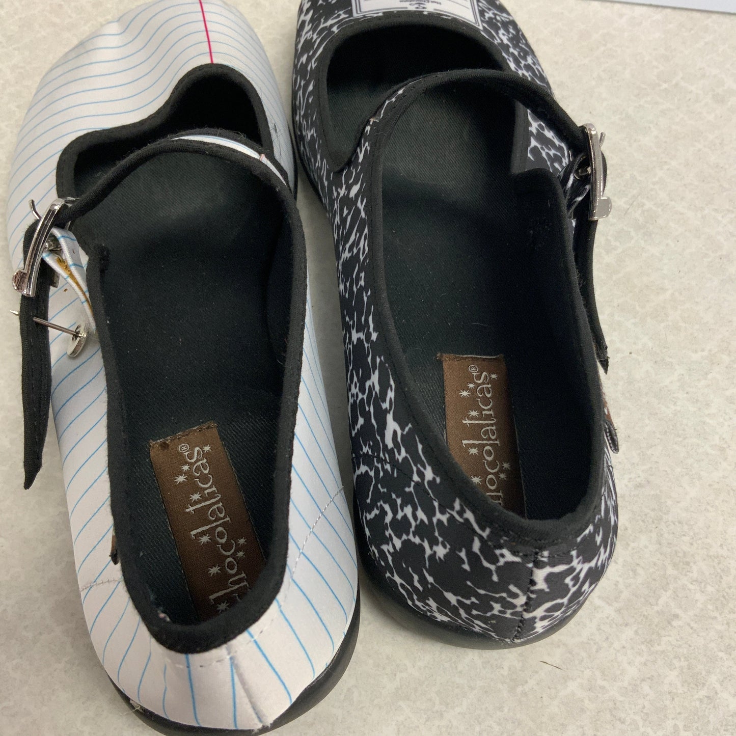 Shoes Flats By chocolaticas In Black & White, Size: 5