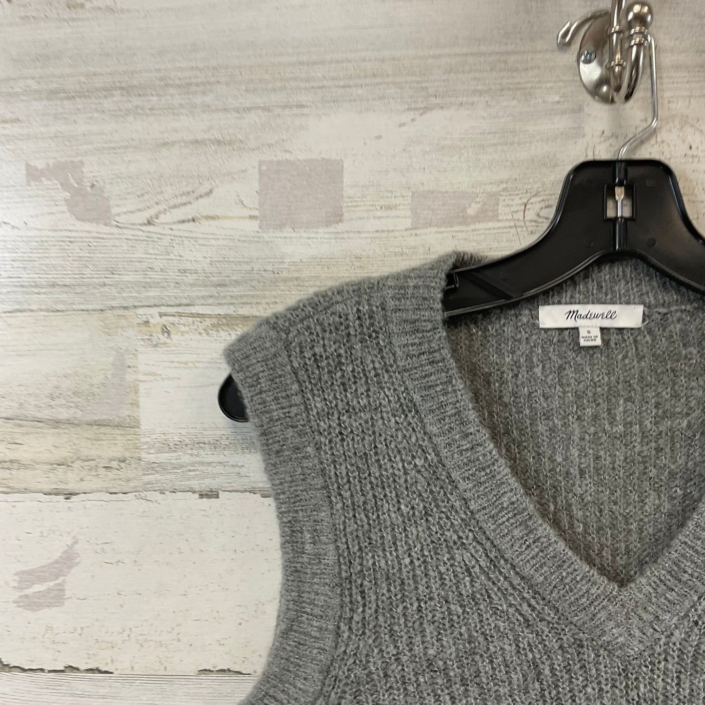 Sweater Short Sleeve By Madewell In Grey, Size: S