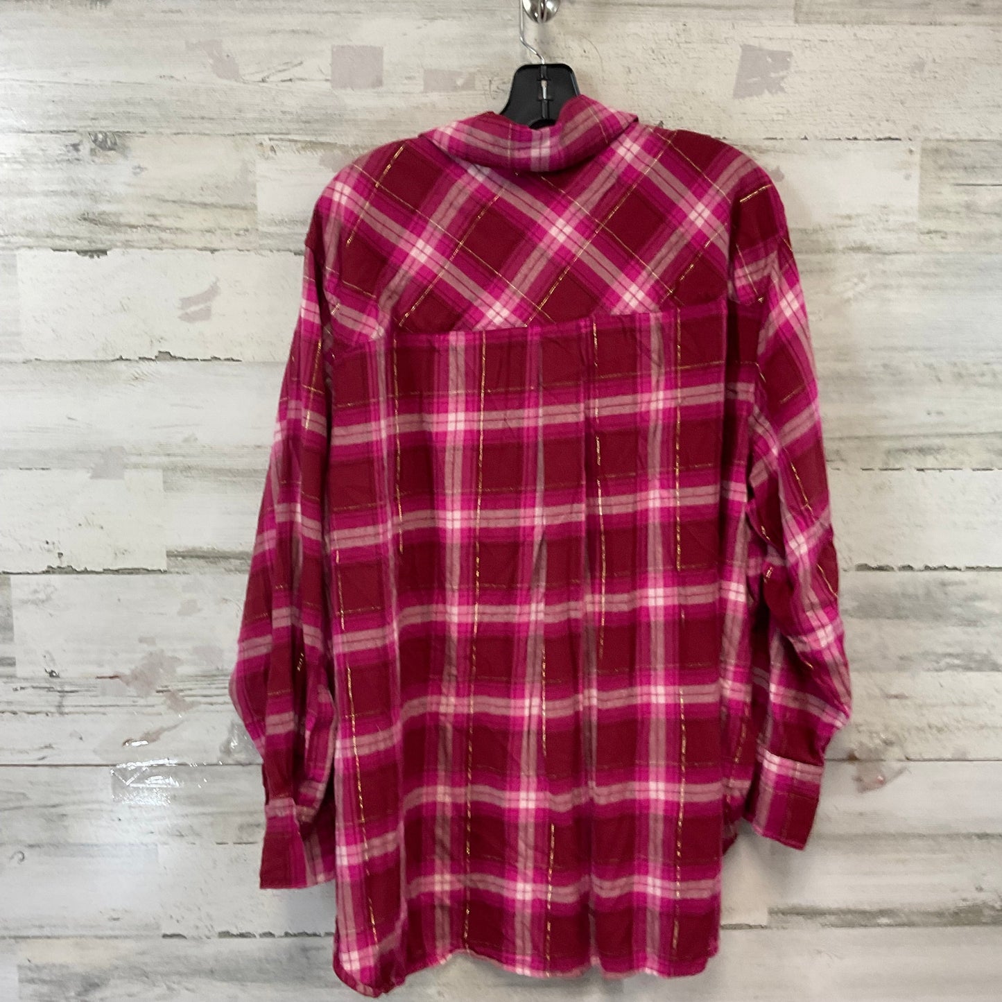 Blouse Long Sleeve By Lane Bryant In Pink, Size: 3x