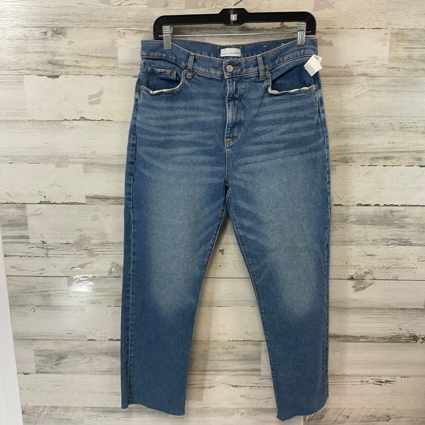 Jeans Straight By Loft In Blue Denim, Size: 8