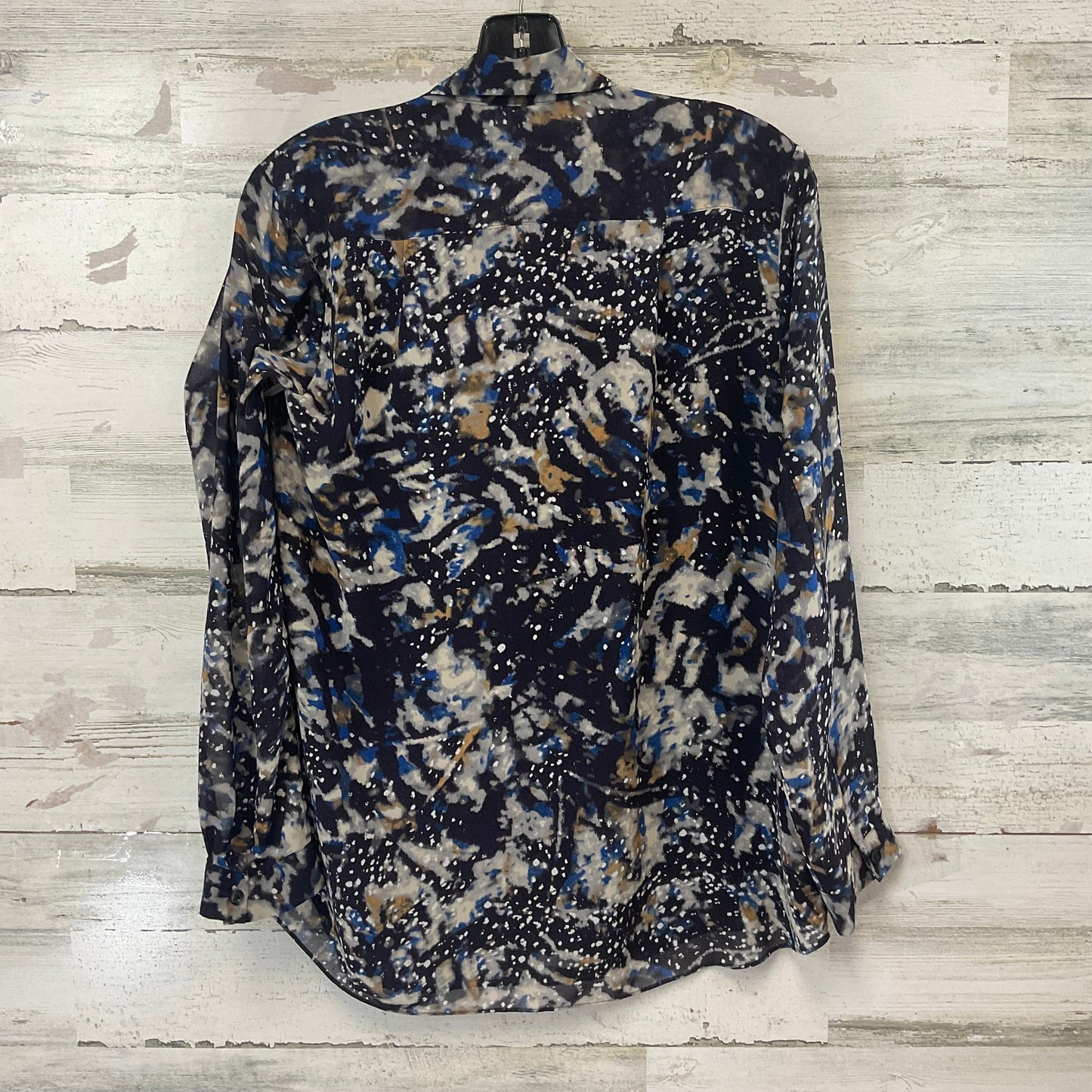 Blouse Long Sleeve By Cabi In Blue, Size: M