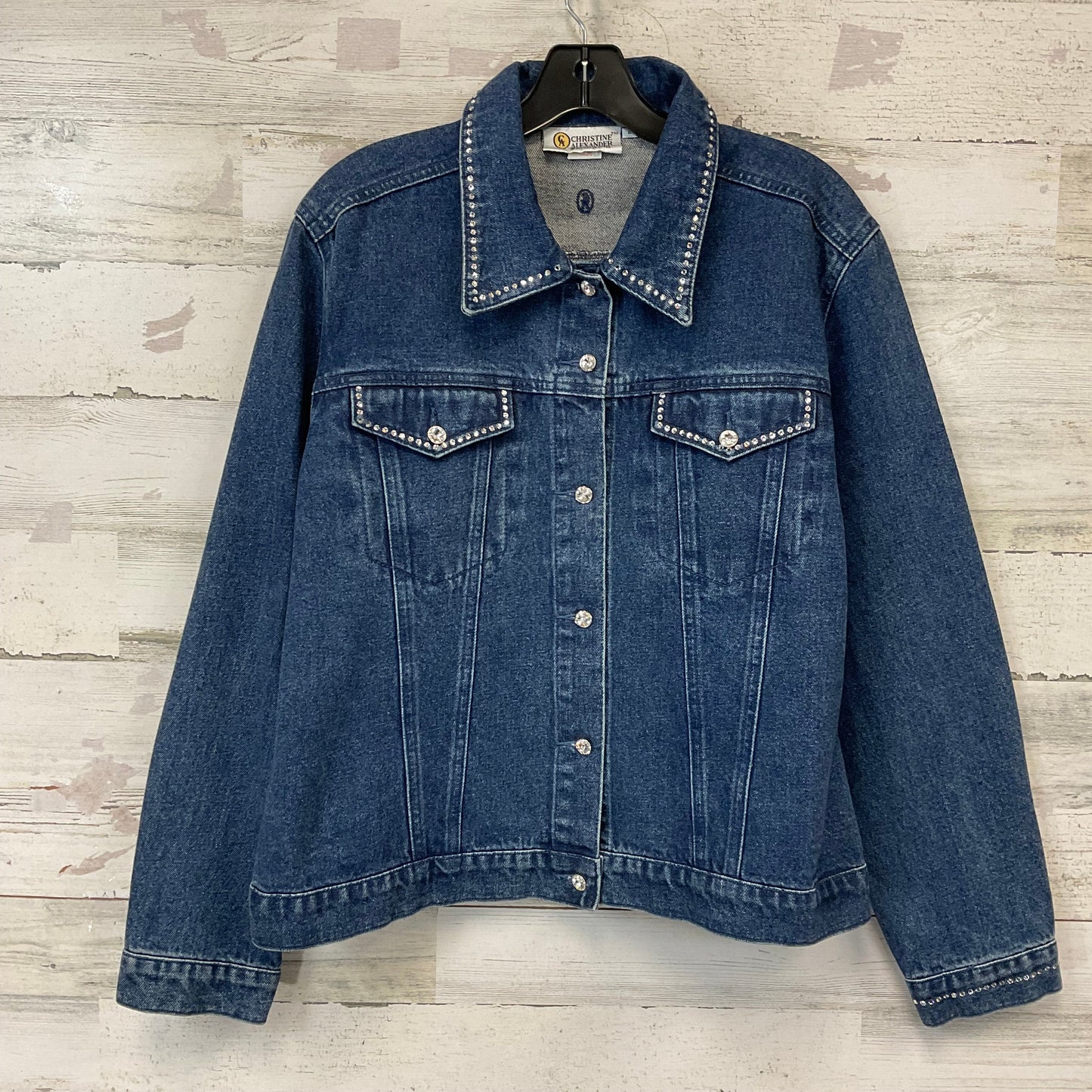 Jacket Denim By Christine Alexander In Blue Denim, Size: L