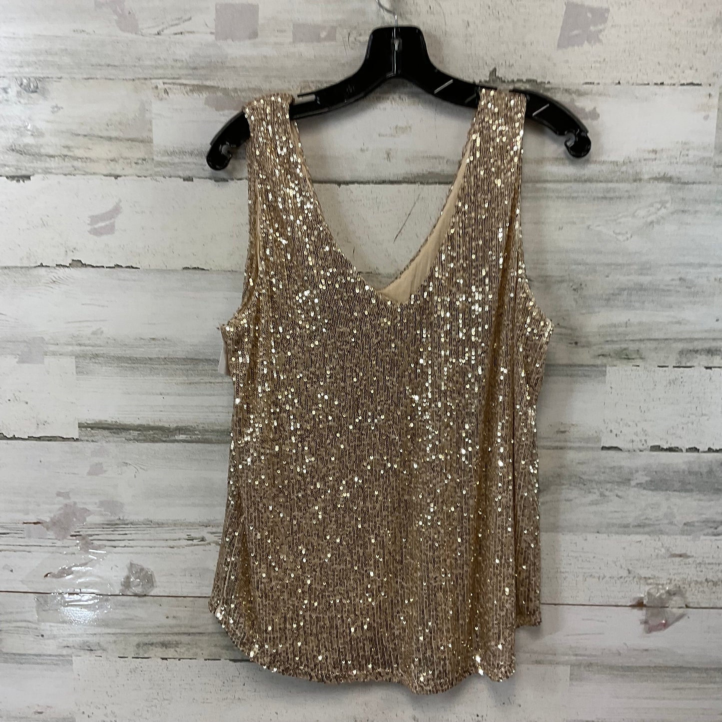 Top Sleeveless By Gibson In Gold, Size: L