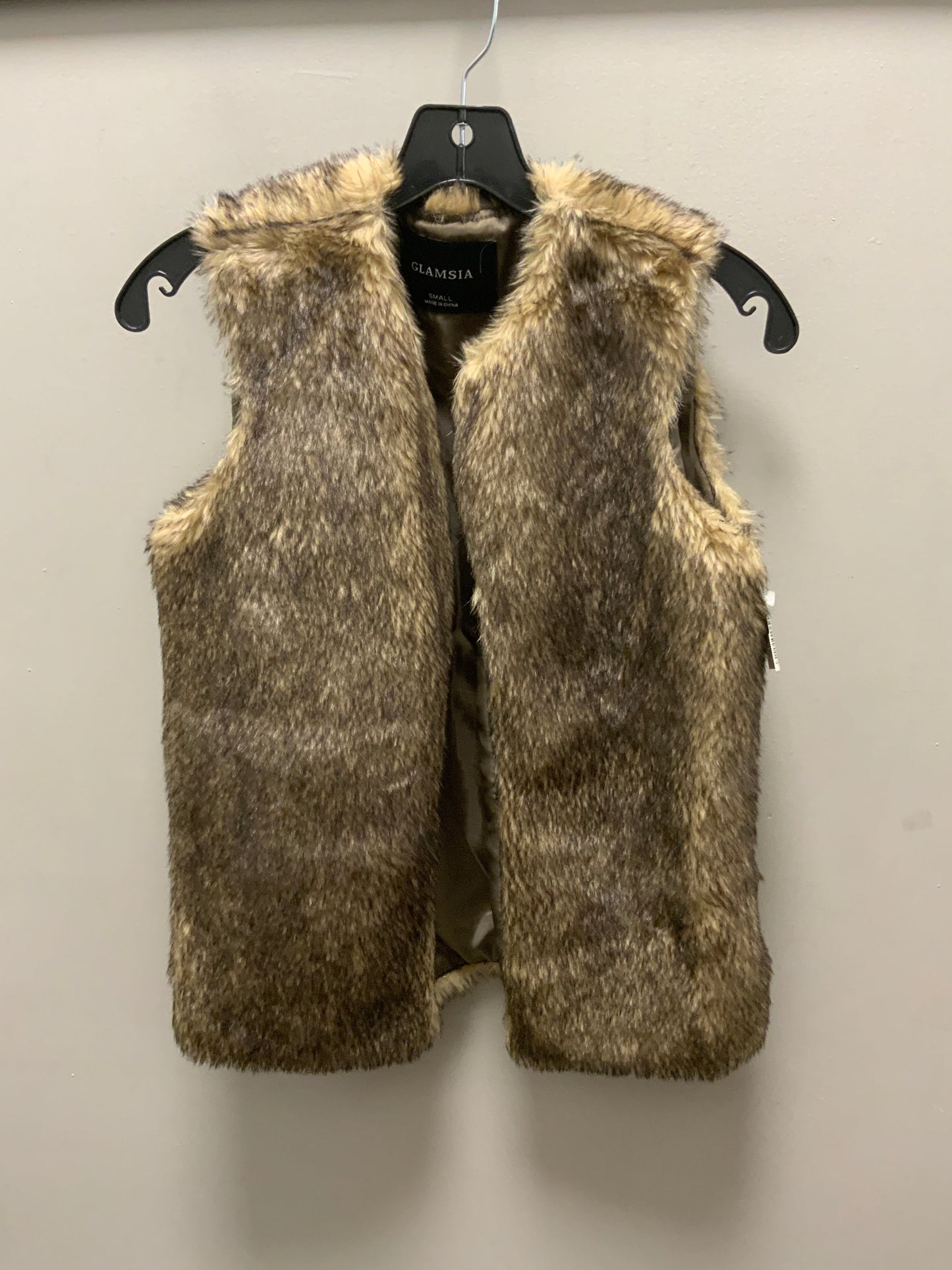 Vest Faux Fur & Sherpa By glamsia In Brown, Size: S