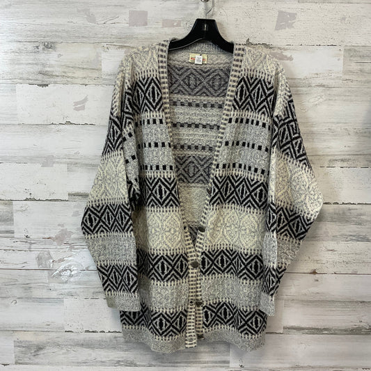 Sweater Cardigan By WINONA KNITS In Grey, Size: 2x