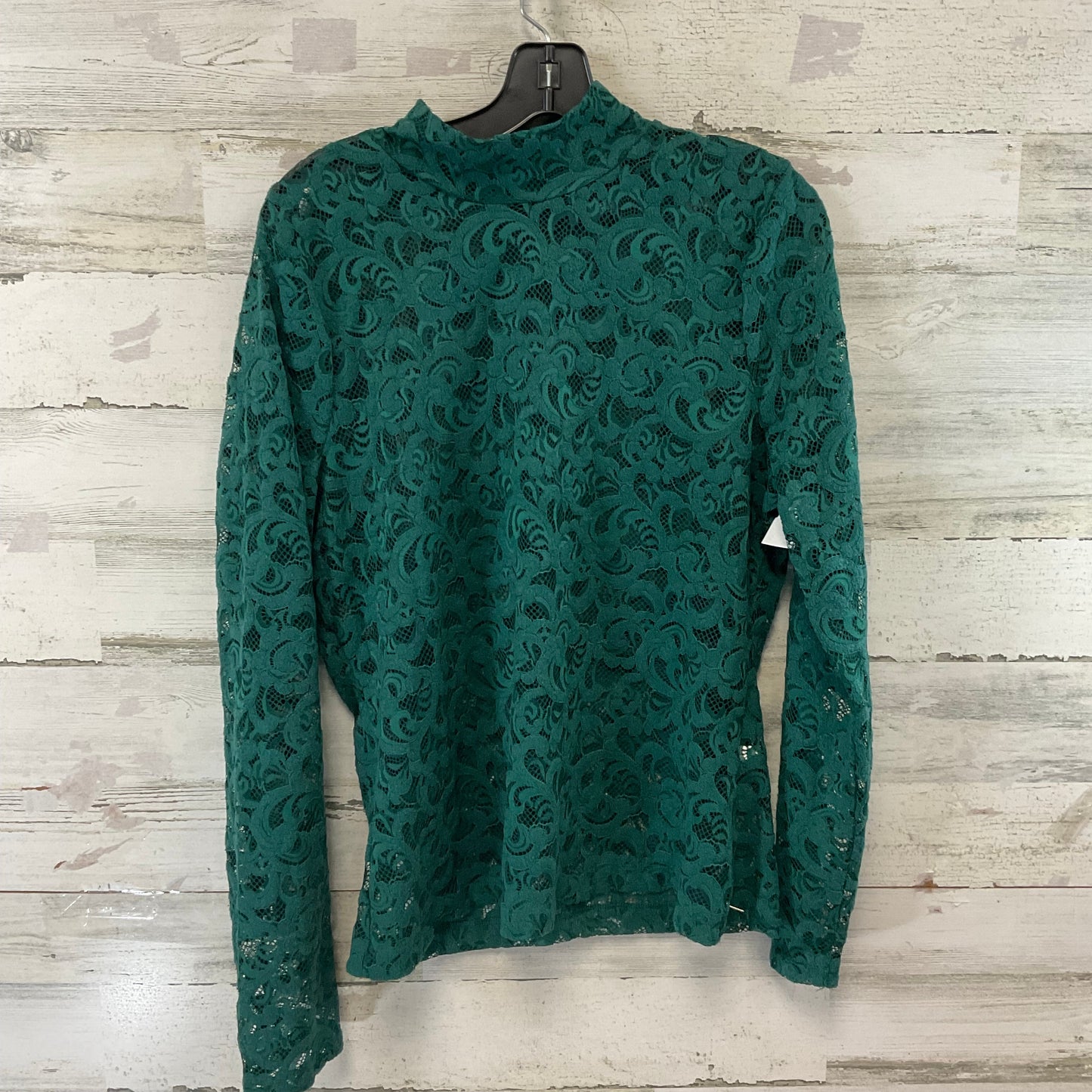 Top Long Sleeve By White House Black Market In Green, Size: L