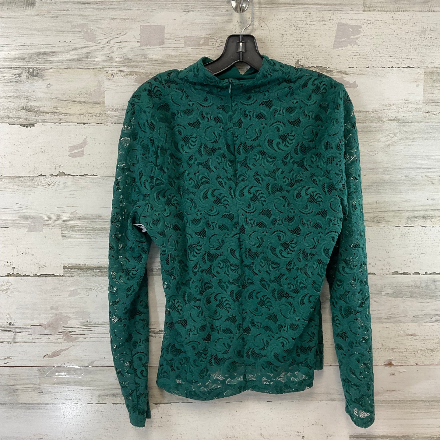 Top Long Sleeve By White House Black Market In Green, Size: L