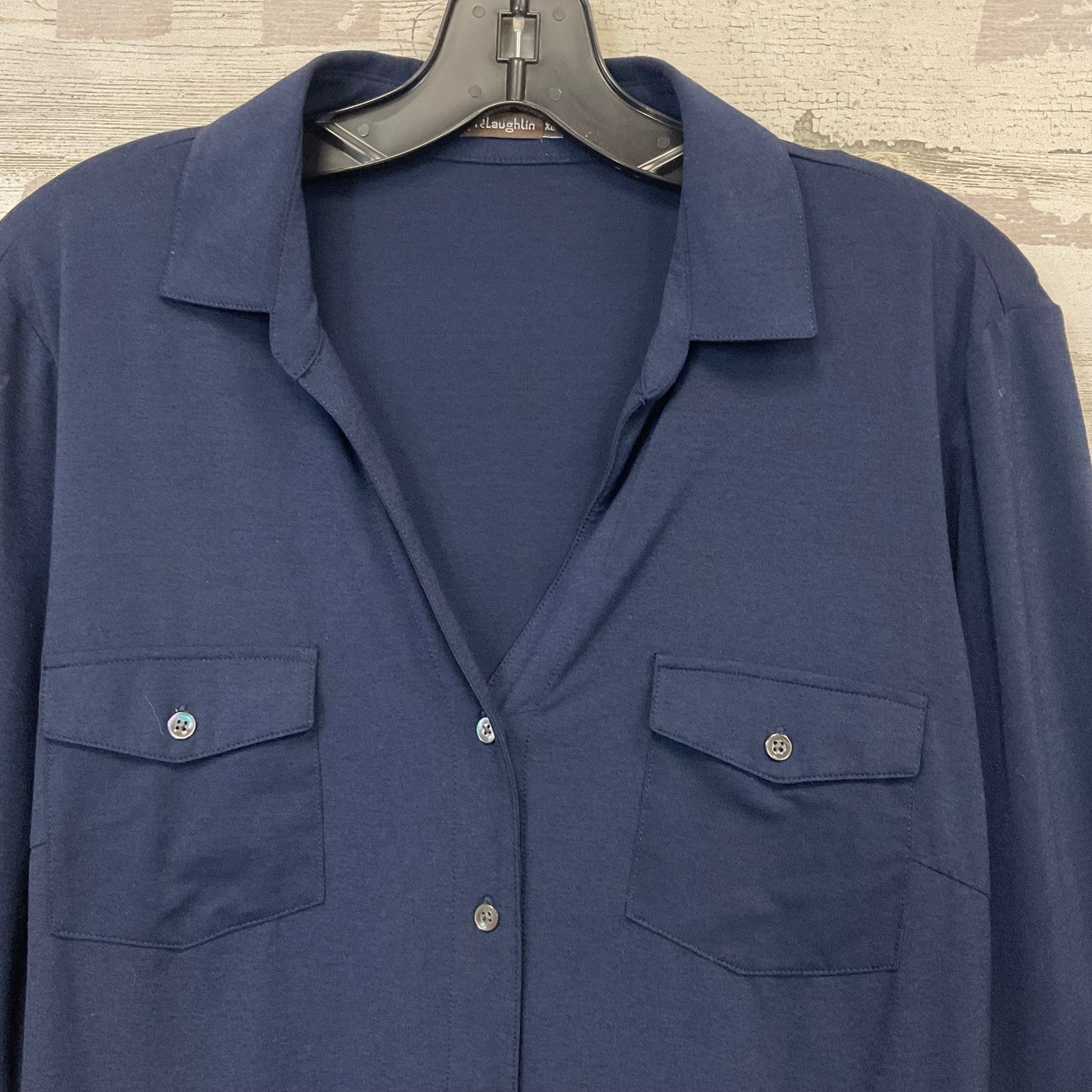 Top Long Sleeve By J Mclaughlin In Blue, Size: Xl