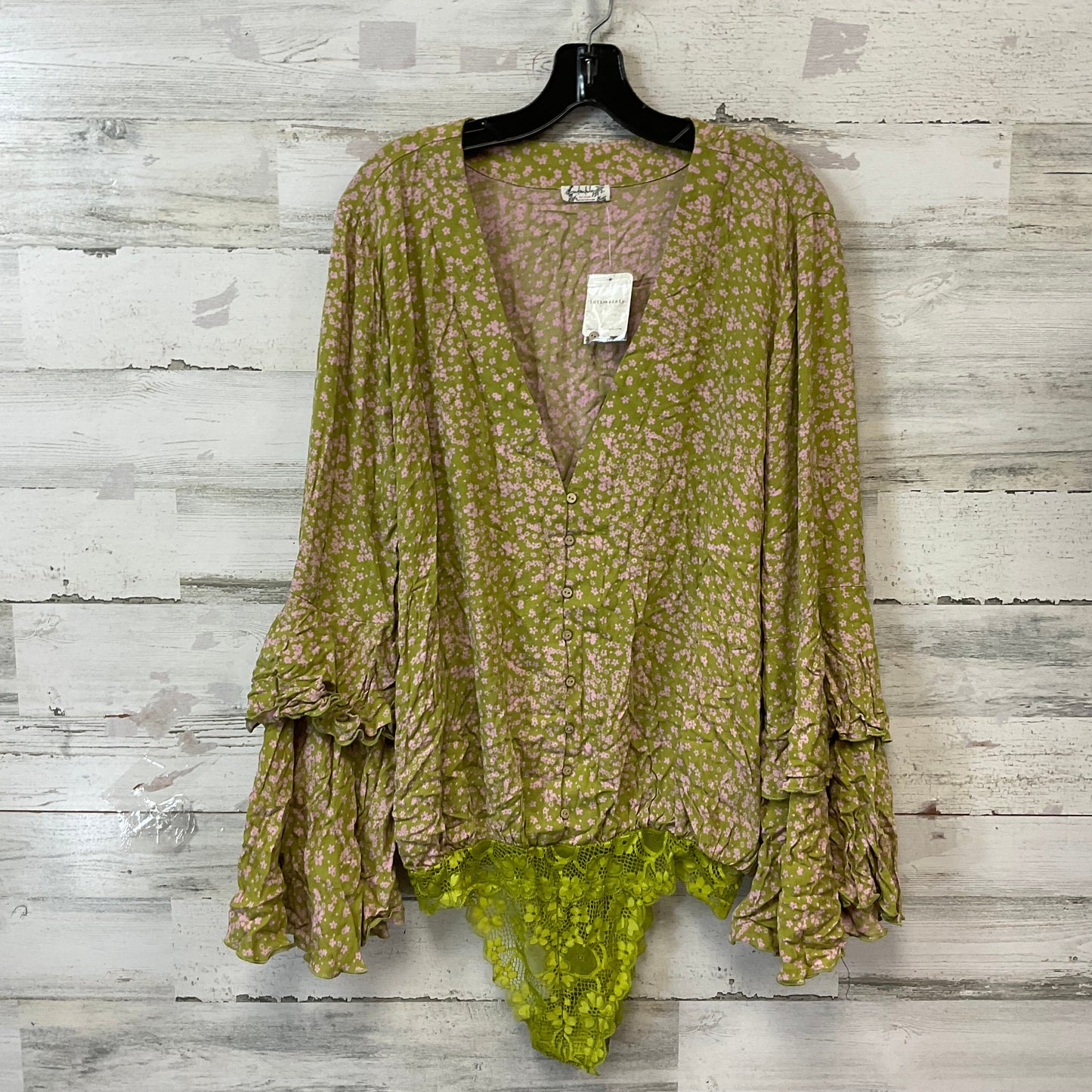 Bodysuit By Free People In Green, Size: L