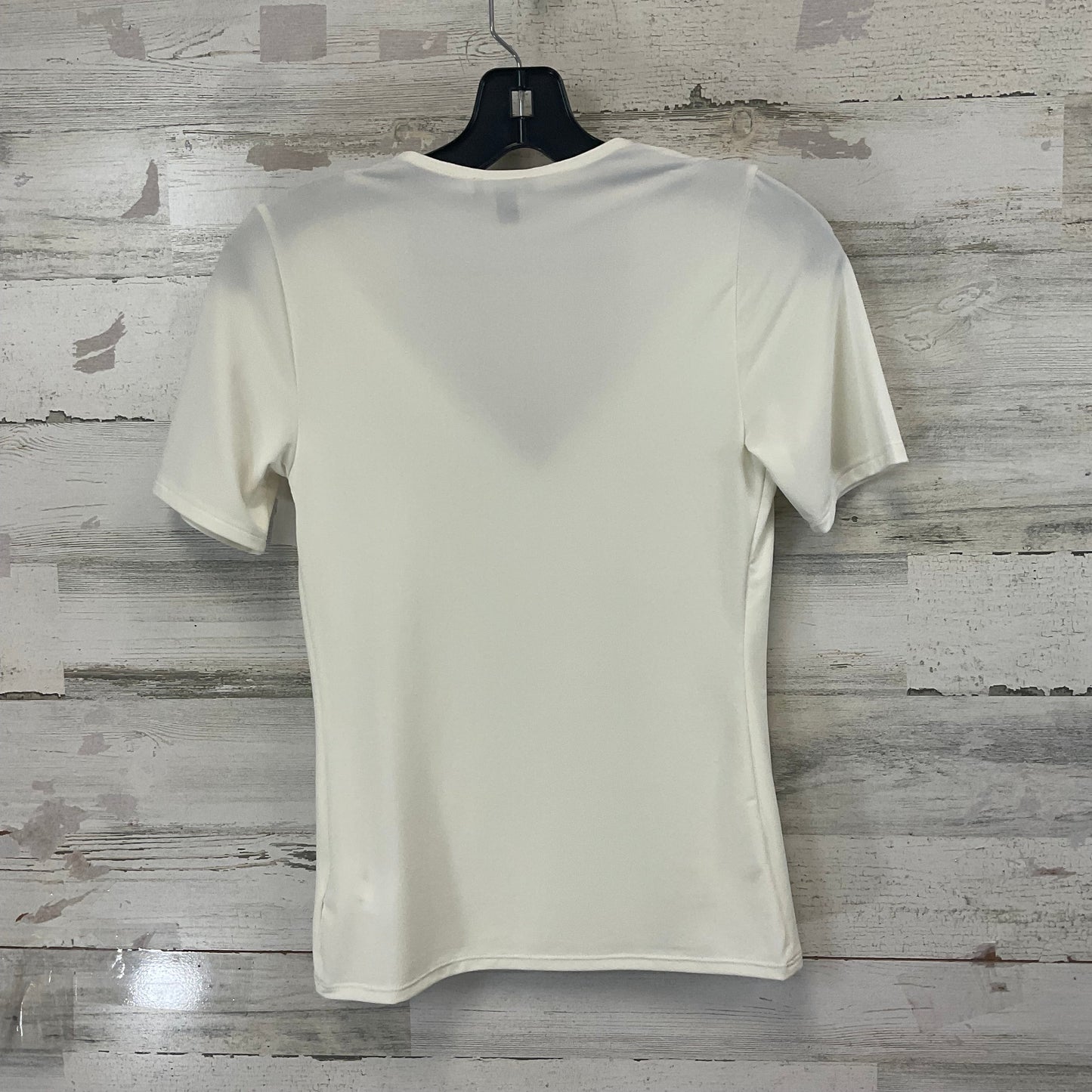 Top Short Sleeve By Express In Cream, Size: Xs