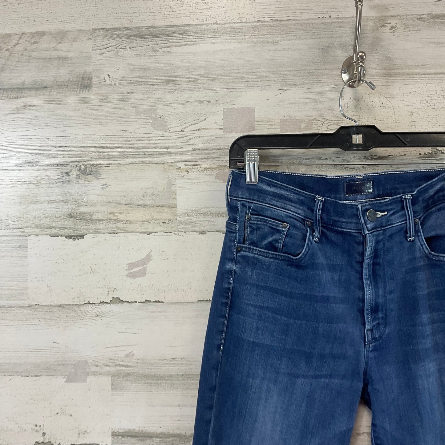 Jeans Straight By Mother In Blue Denim, Size: 6