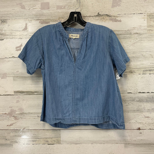 Top Short Sleeve By Madewell In Blue, Size: S