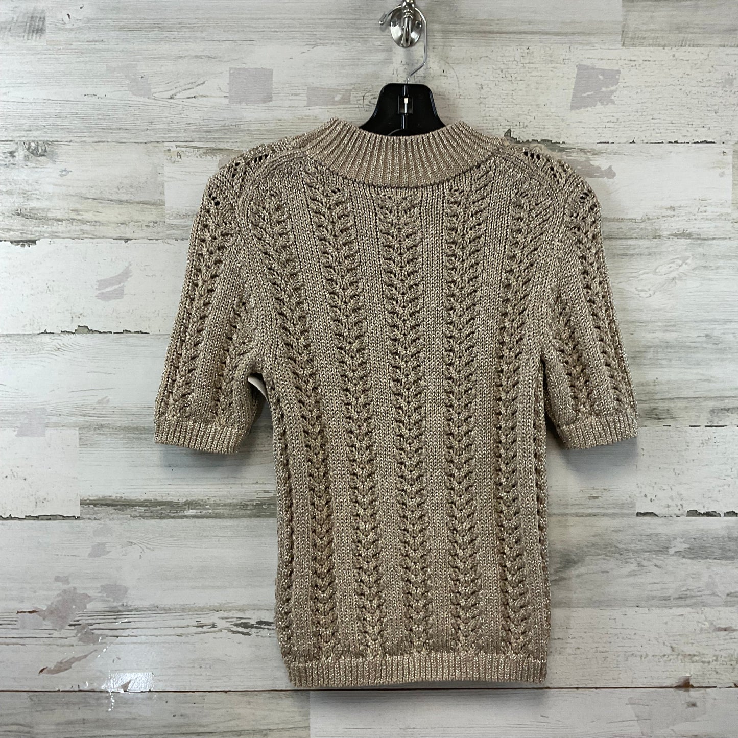 Sweater Short Sleeve By Gap In Gold, Size: Xs