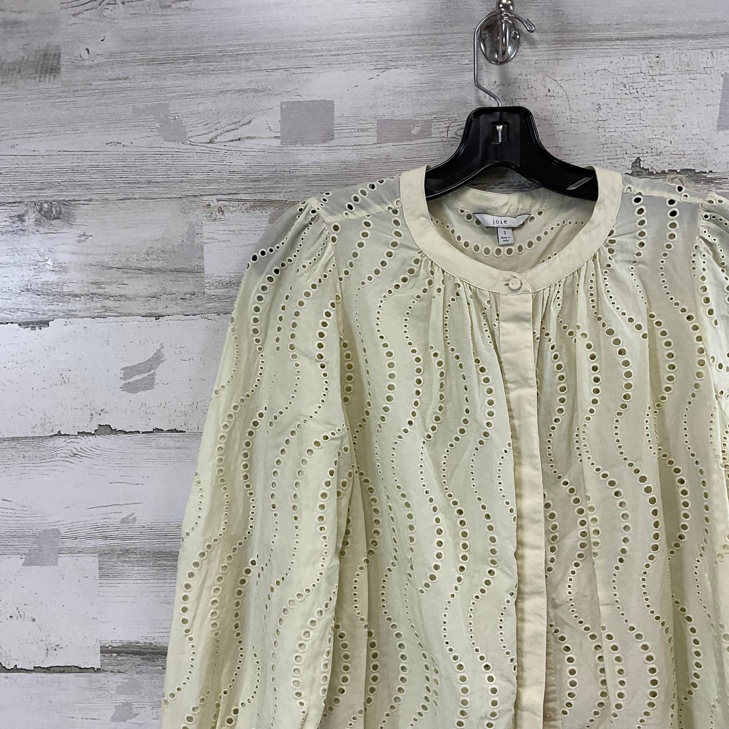 Blouse Long Sleeve By Joie In Cream, Size: S