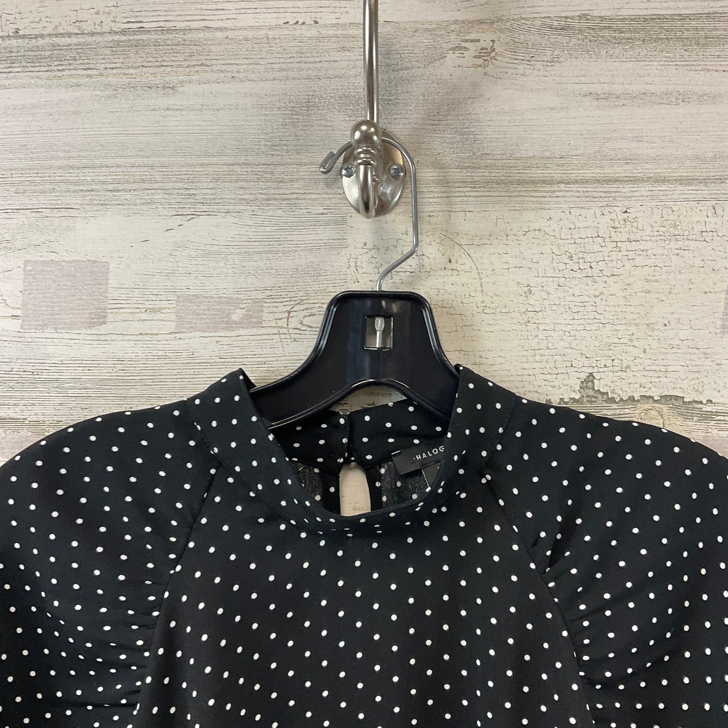 Blouse Short Sleeve By Halogen In Black, Size: Xs