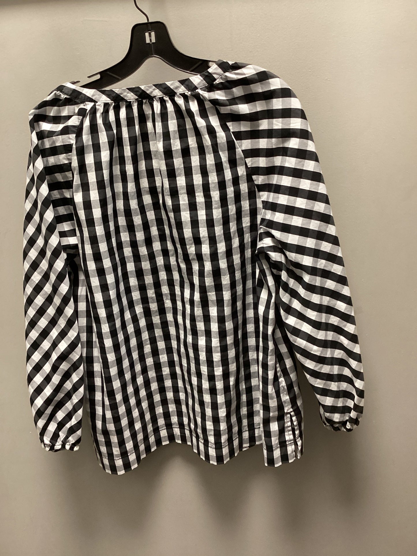 Blouse Long Sleeve By Chicos In Black & White, Size: Xl