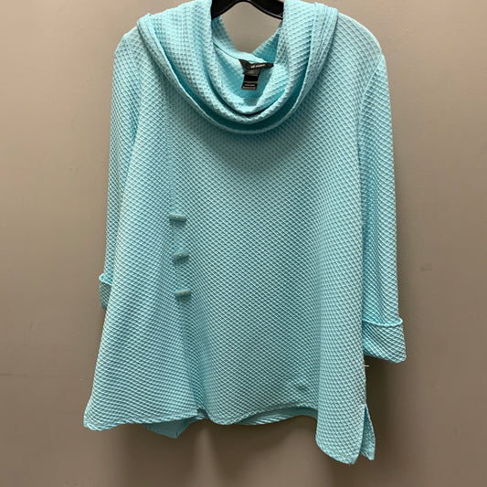 Top 3/4 Sleeve By Ali Miles In Blue, Size: Xl