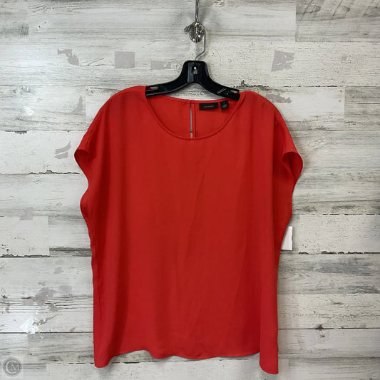 Top Short Sleeve By Halogen In Orange, Size: 1x