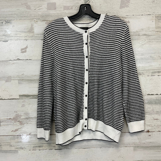 Cardigan By Ann Taylor In Black & White, Size: Xlp