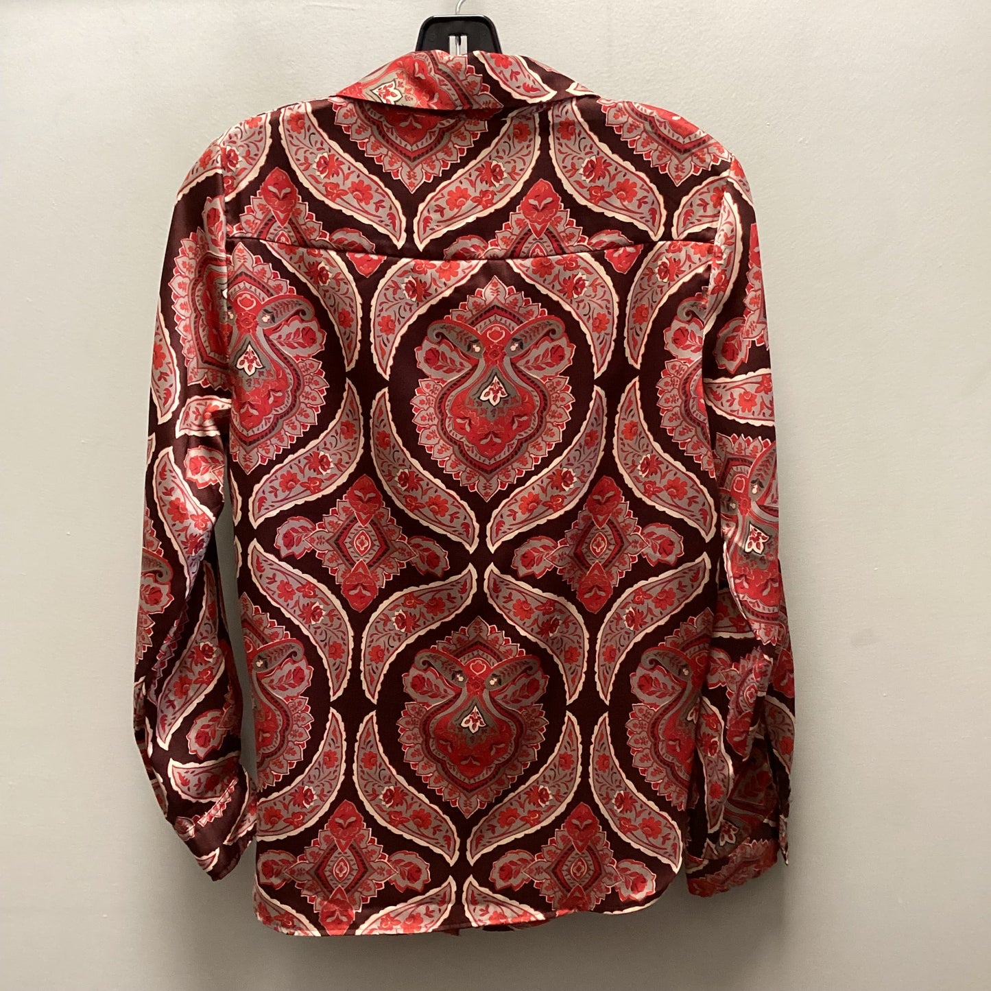 Blouse Long Sleeve By Mng In Red, Size: Xs