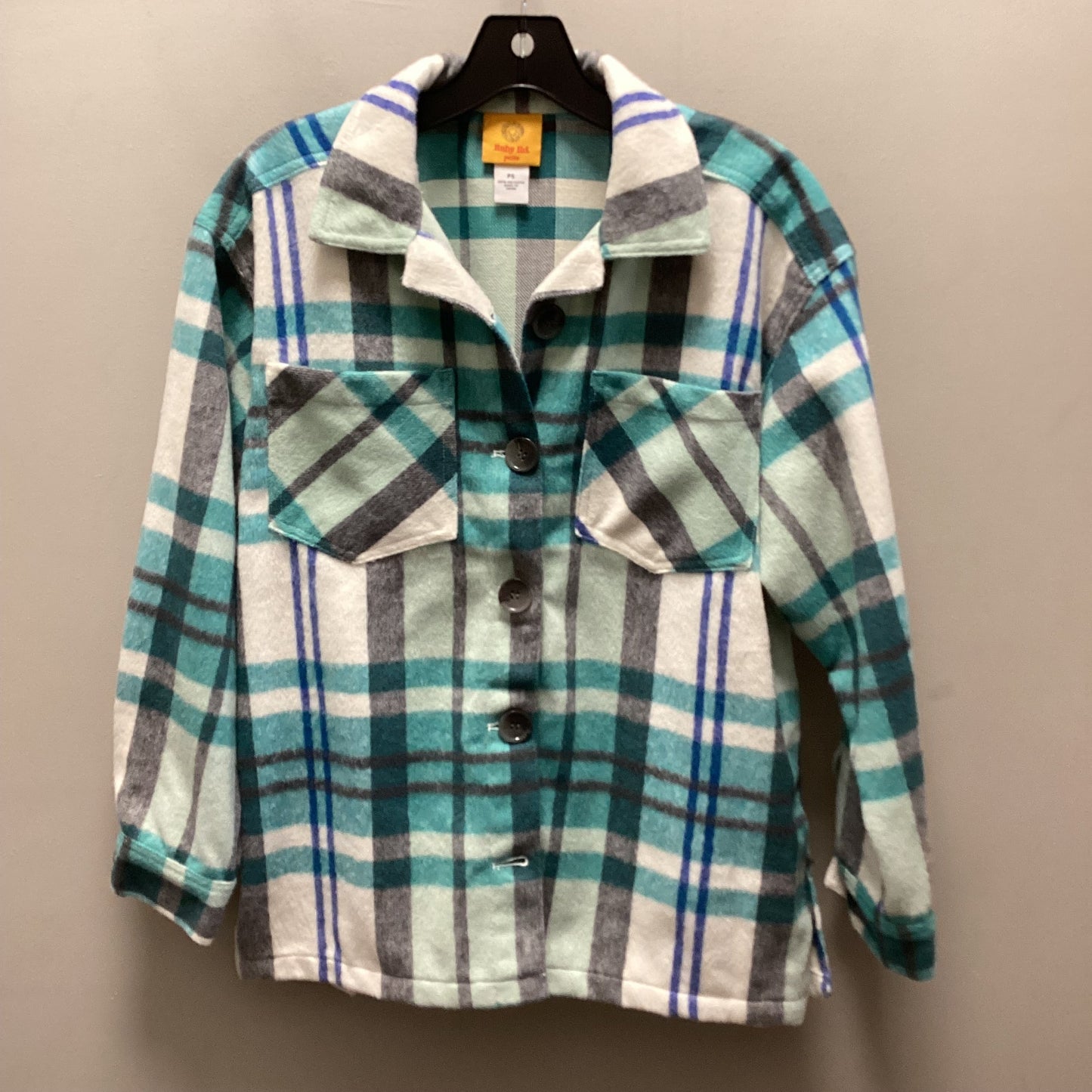 Jacket Shirt By Ruby Rd In Blue, Size: Sp