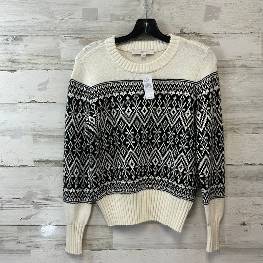 Sweater By Loft In Black & Cream, Size: S