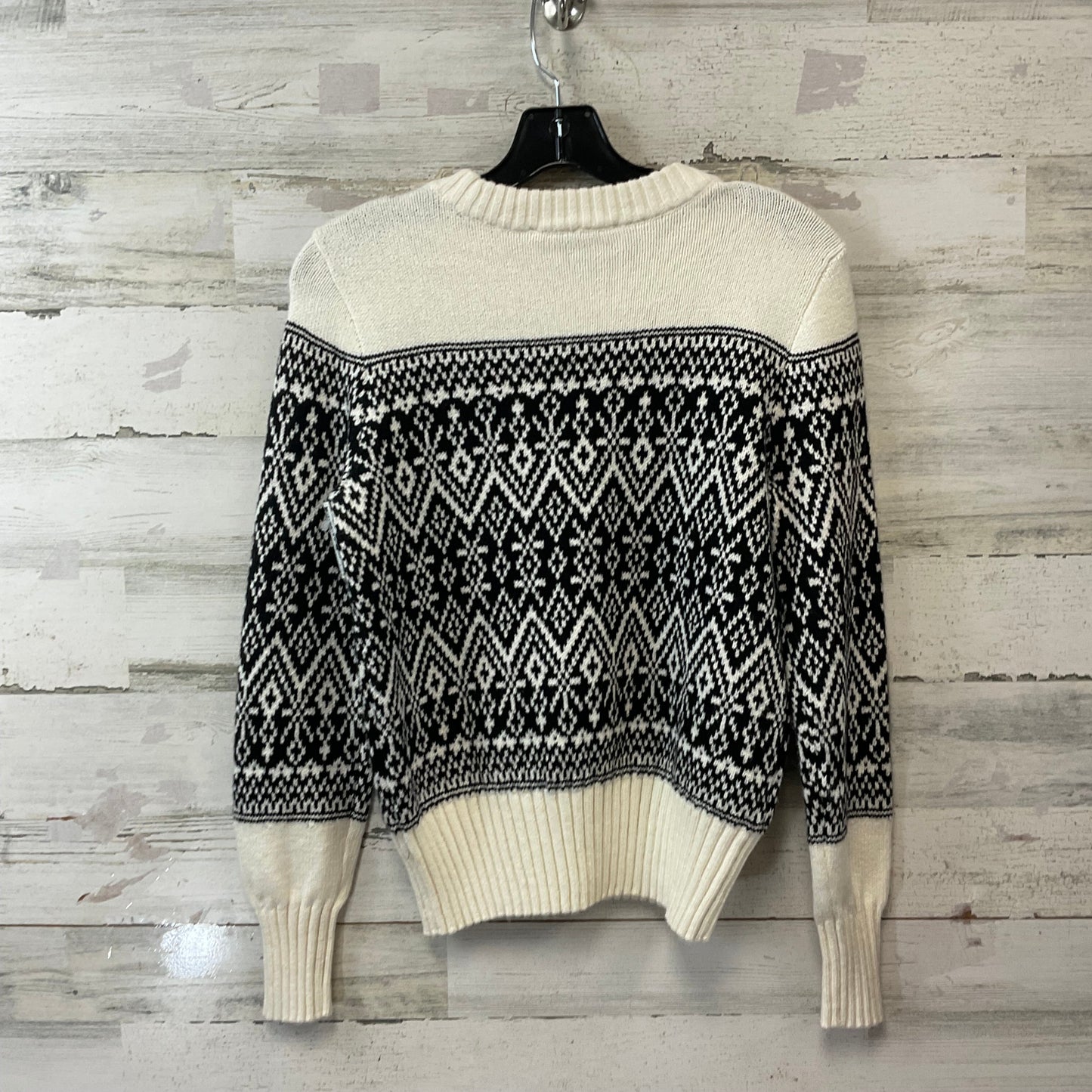 Sweater By Loft In Black & Cream, Size: S