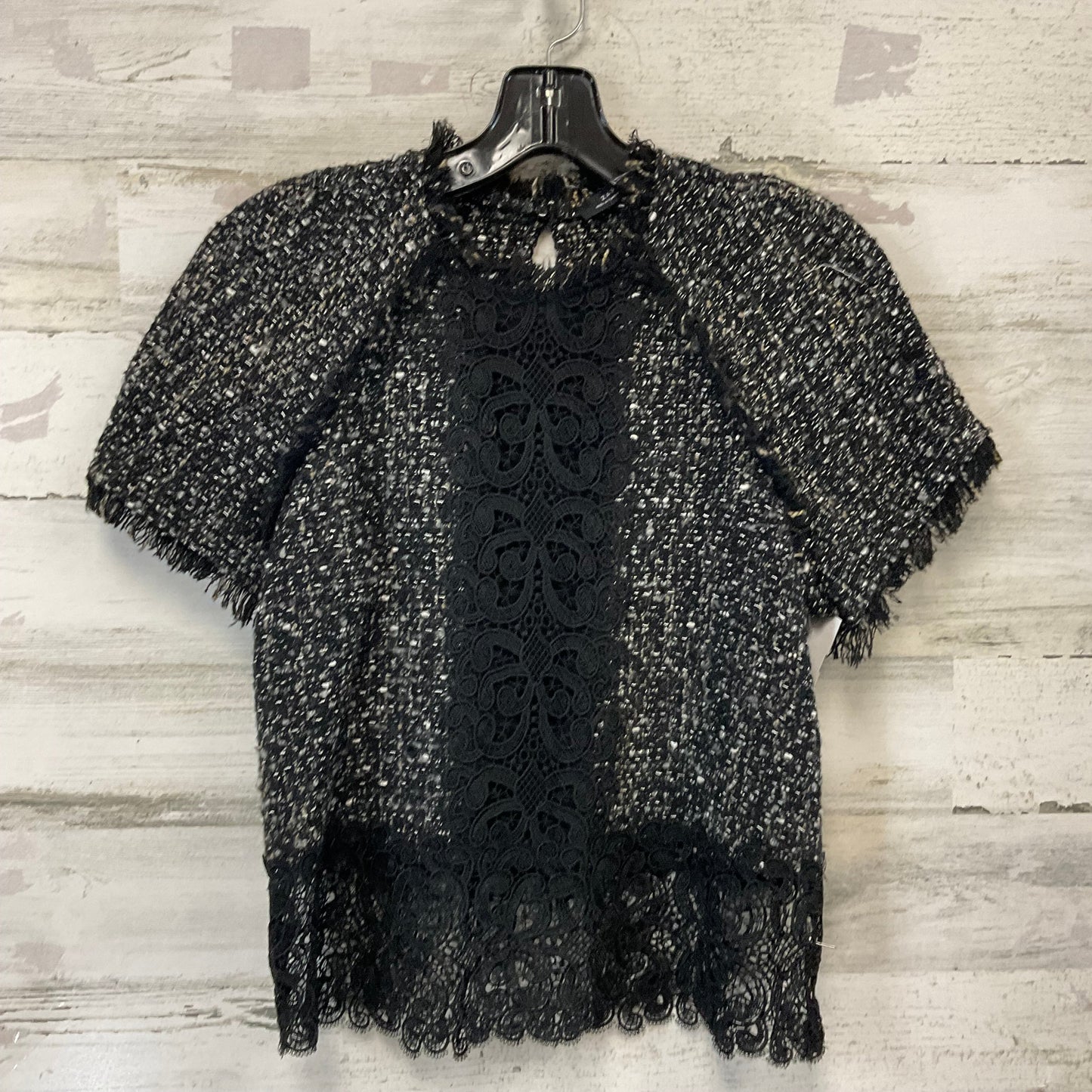 Top Short Sleeve By Zara Women In Black, Size: Xs