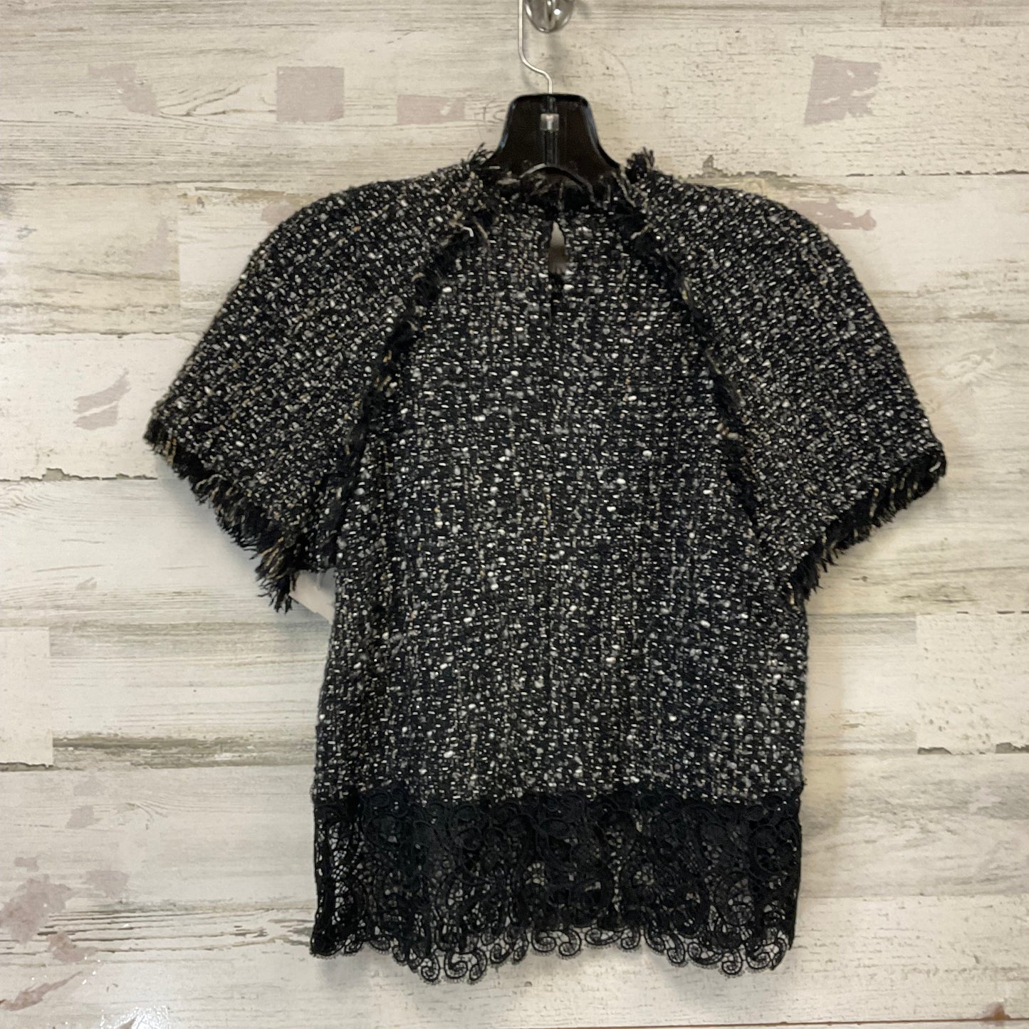 Top Short Sleeve By Zara Women In Black, Size: Xs