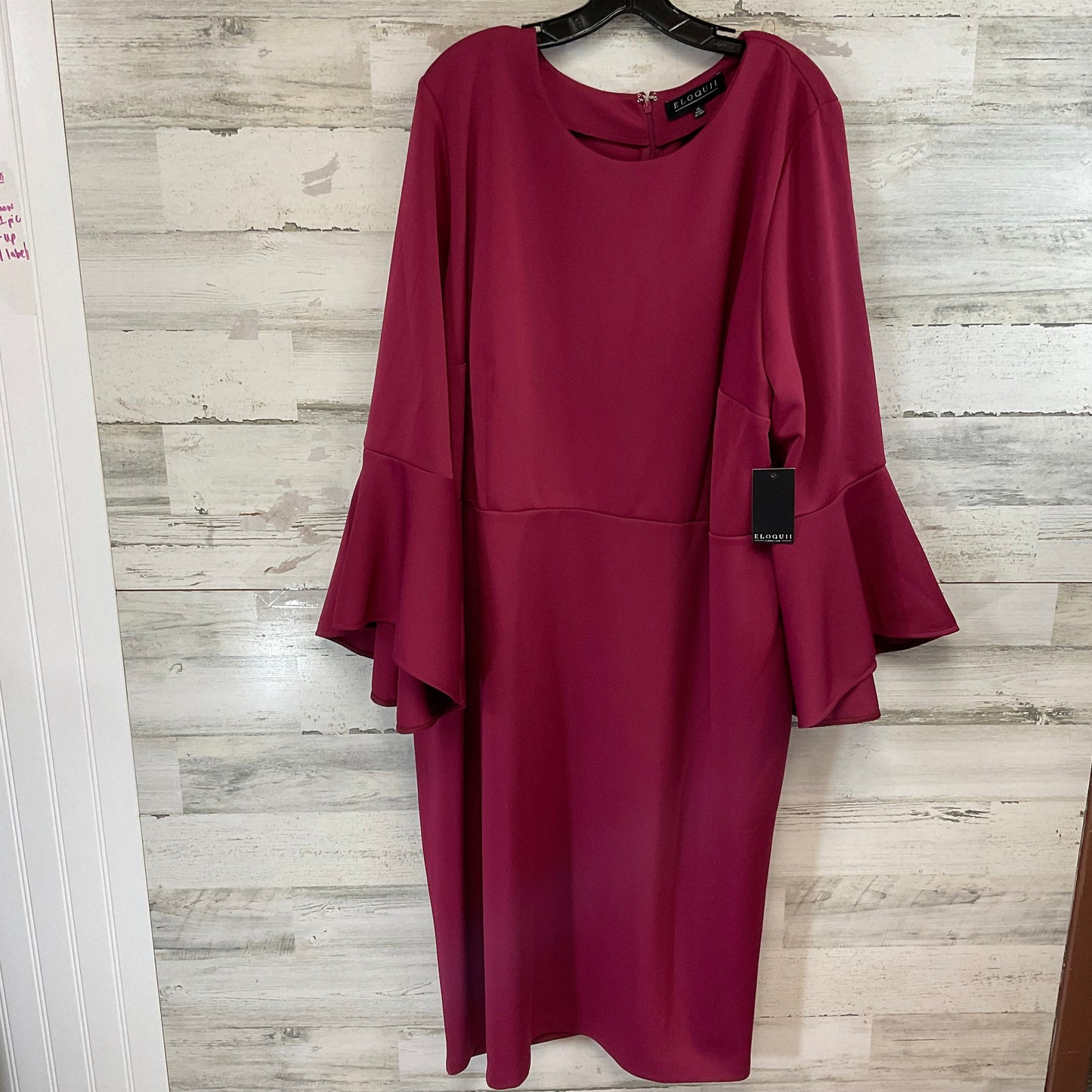 Dress Casual Midi By Eloquii In Maroon, Size: 4x