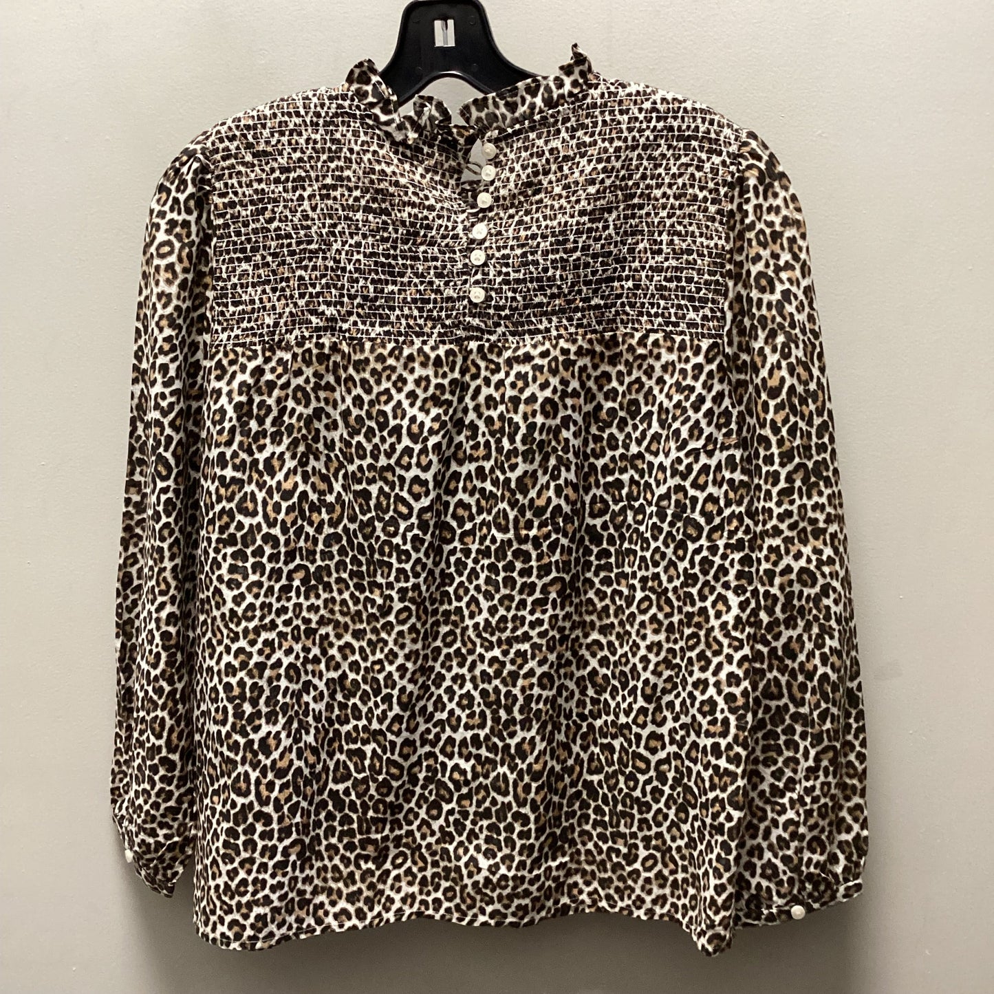 Blouse Long Sleeve By J. Crew In Animal Print, Size: S