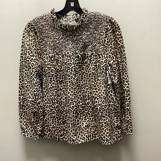 Blouse Long Sleeve By J. Crew In Animal Print, Size: S