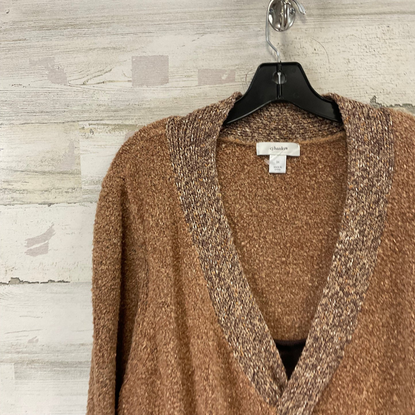 Sweater By Cj Banks In Brown, Size: 3x