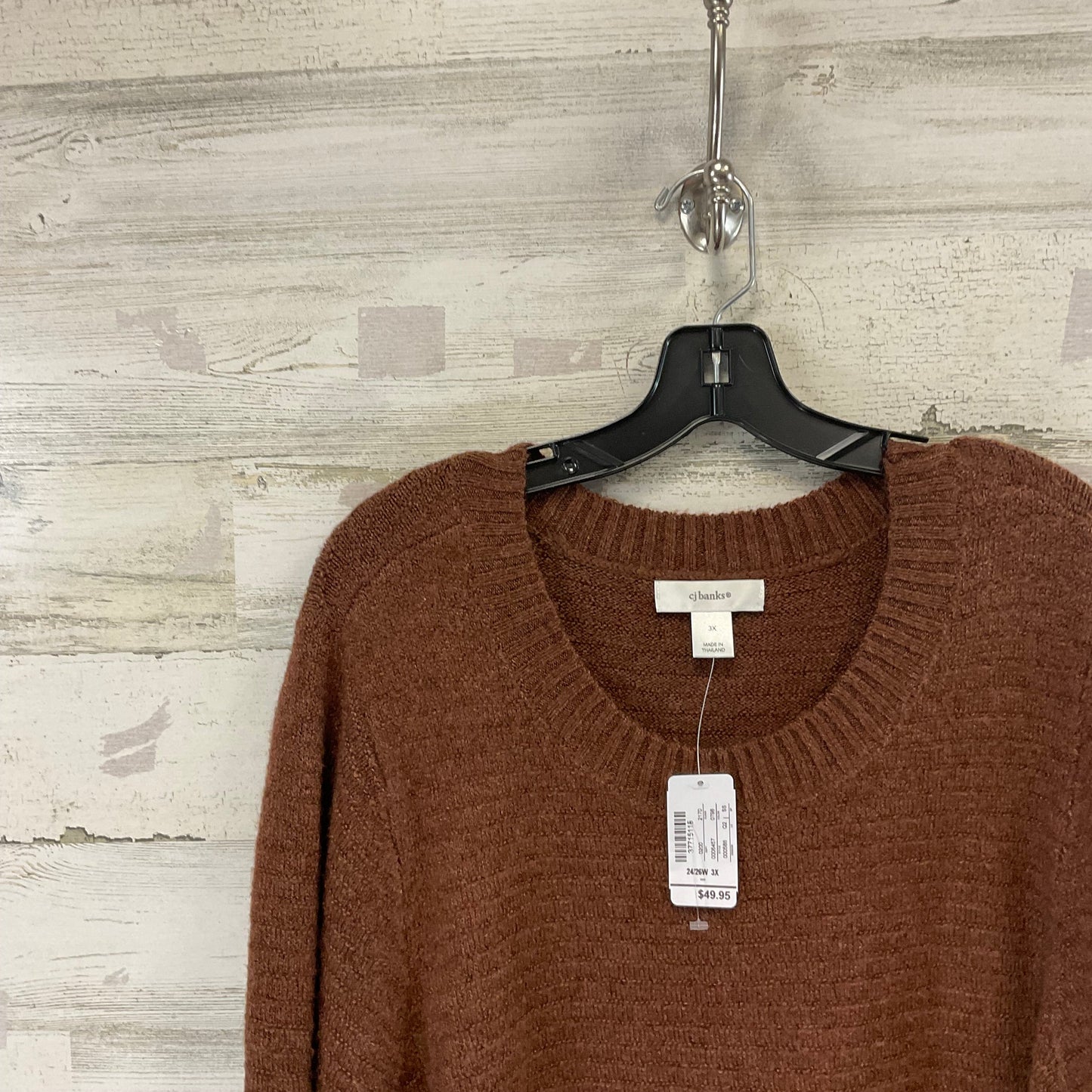 Sweater By Cj Banks In Brown, Size: 3x