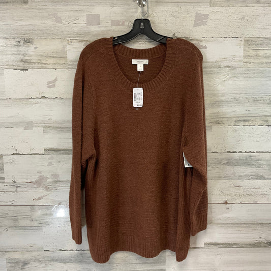 Sweater By Cj Banks In Brown, Size: 3x