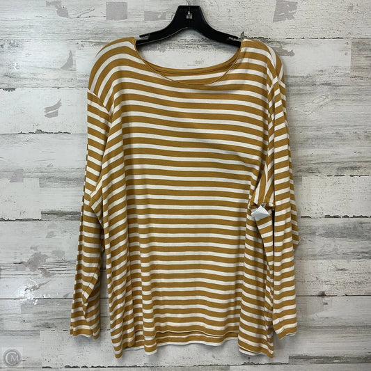 Top Long Sleeve Basic By Cj Banks In Yellow, Size: 3x