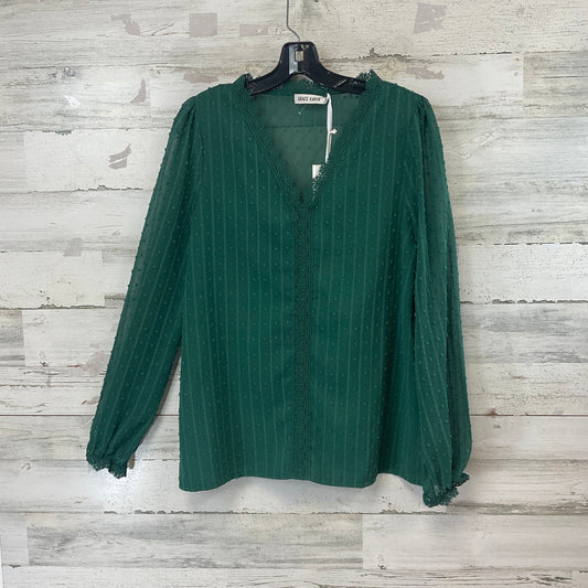 Blouse Long Sleeve By Grace Karin In Green, Size: M