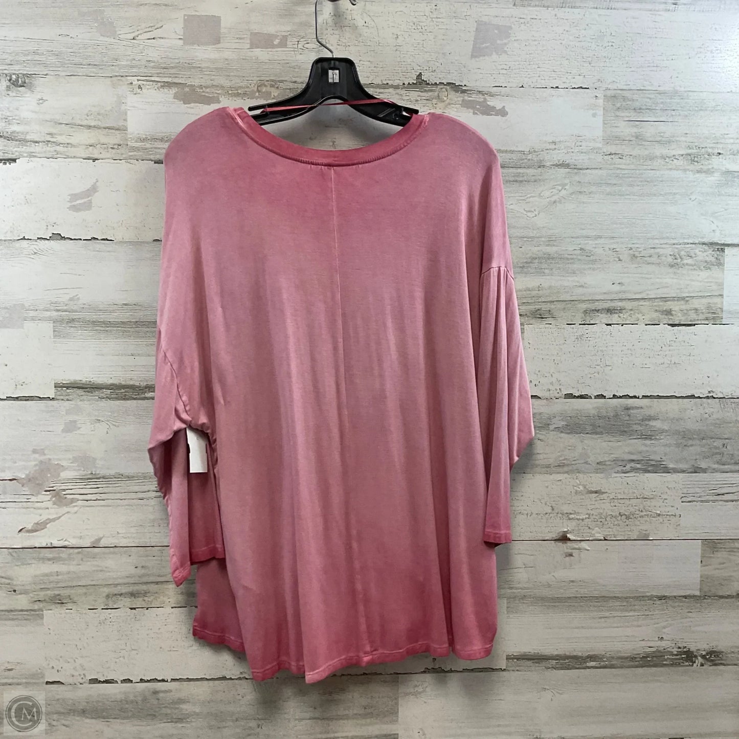 Top 3/4 Sleeve Basic By Cable And Gauge In Pink, Size: L